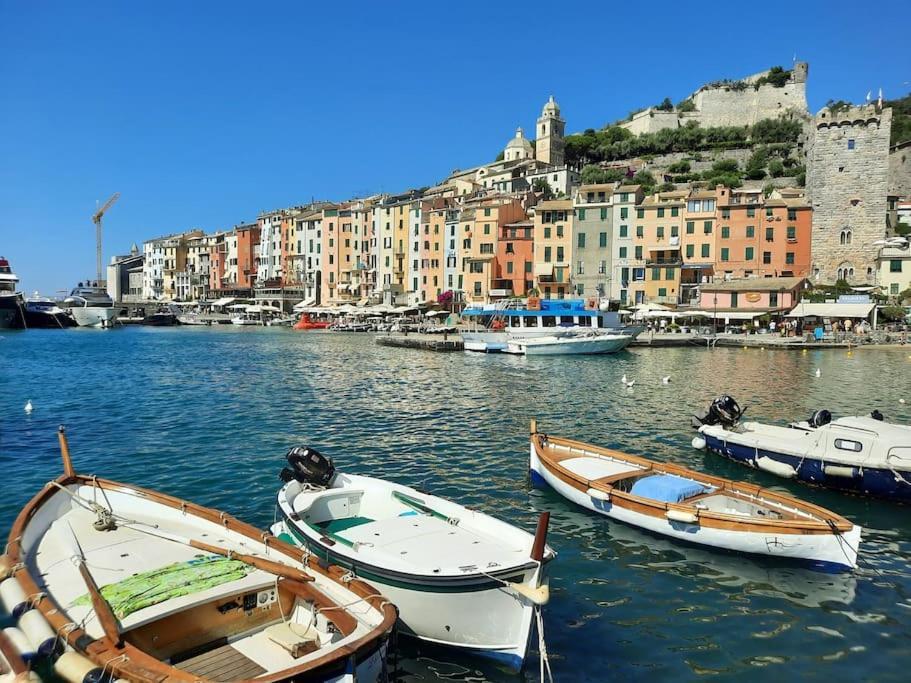 Ferienwohnung La Terrazza Sul Golfo Dei Poeti Con Vista Mare Pitelli Exterior foto