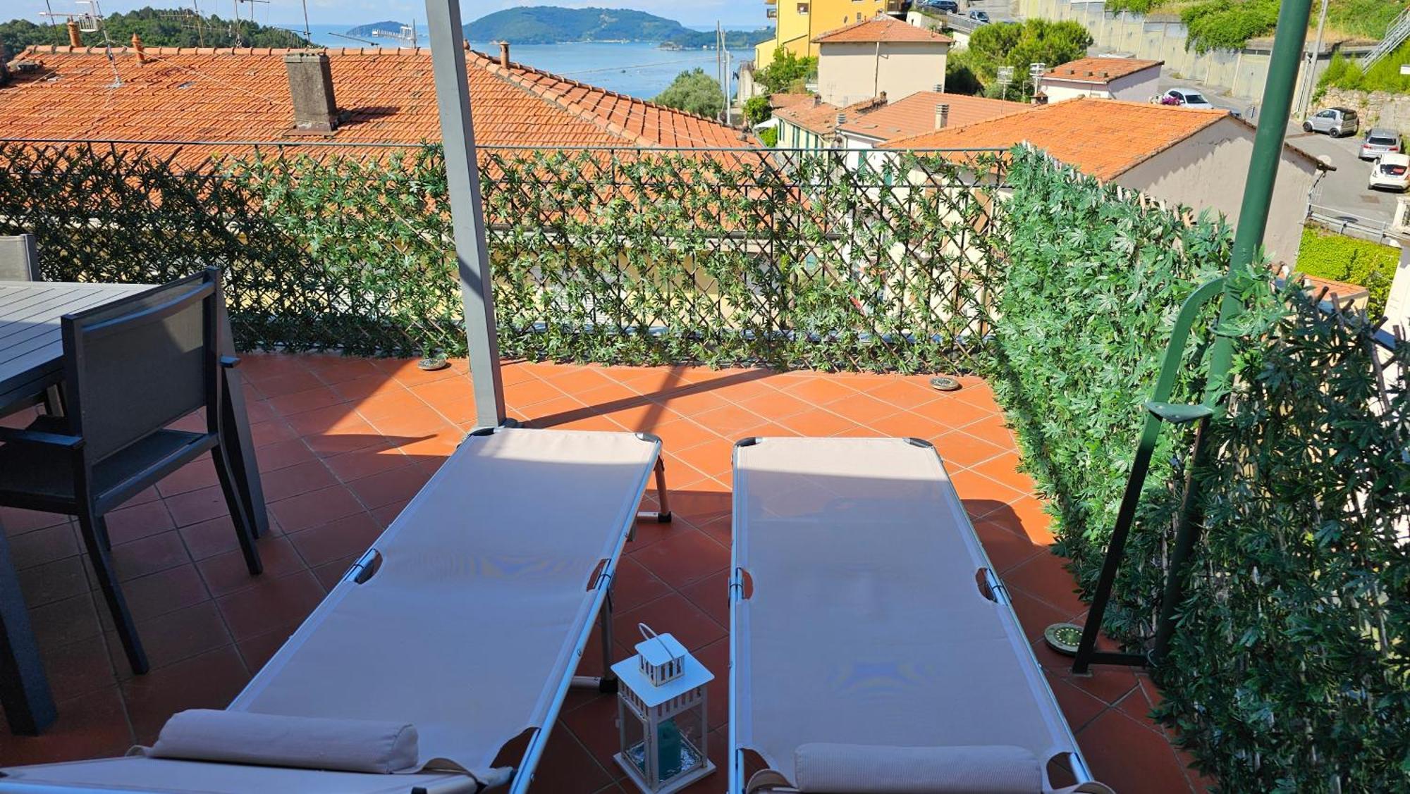 Ferienwohnung La Terrazza Sul Golfo Dei Poeti Con Vista Mare Pitelli Exterior foto